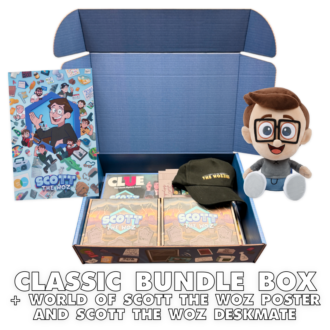 Scott The Woz Classic Bundle Box + World of Scott The Woz Poster and Scott The Woz Deskmate
