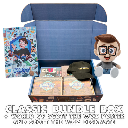 Scott The Woz Classic Bundle Box + World of Scott The Woz Poster and Scott The Woz Deskmate