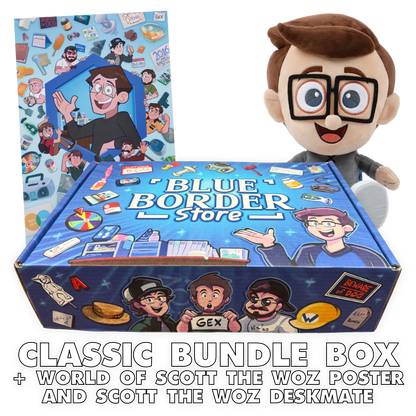 Scott The Woz Classic Bundle Box + World of Scott The Woz Poster and Scott The Woz Deskmate